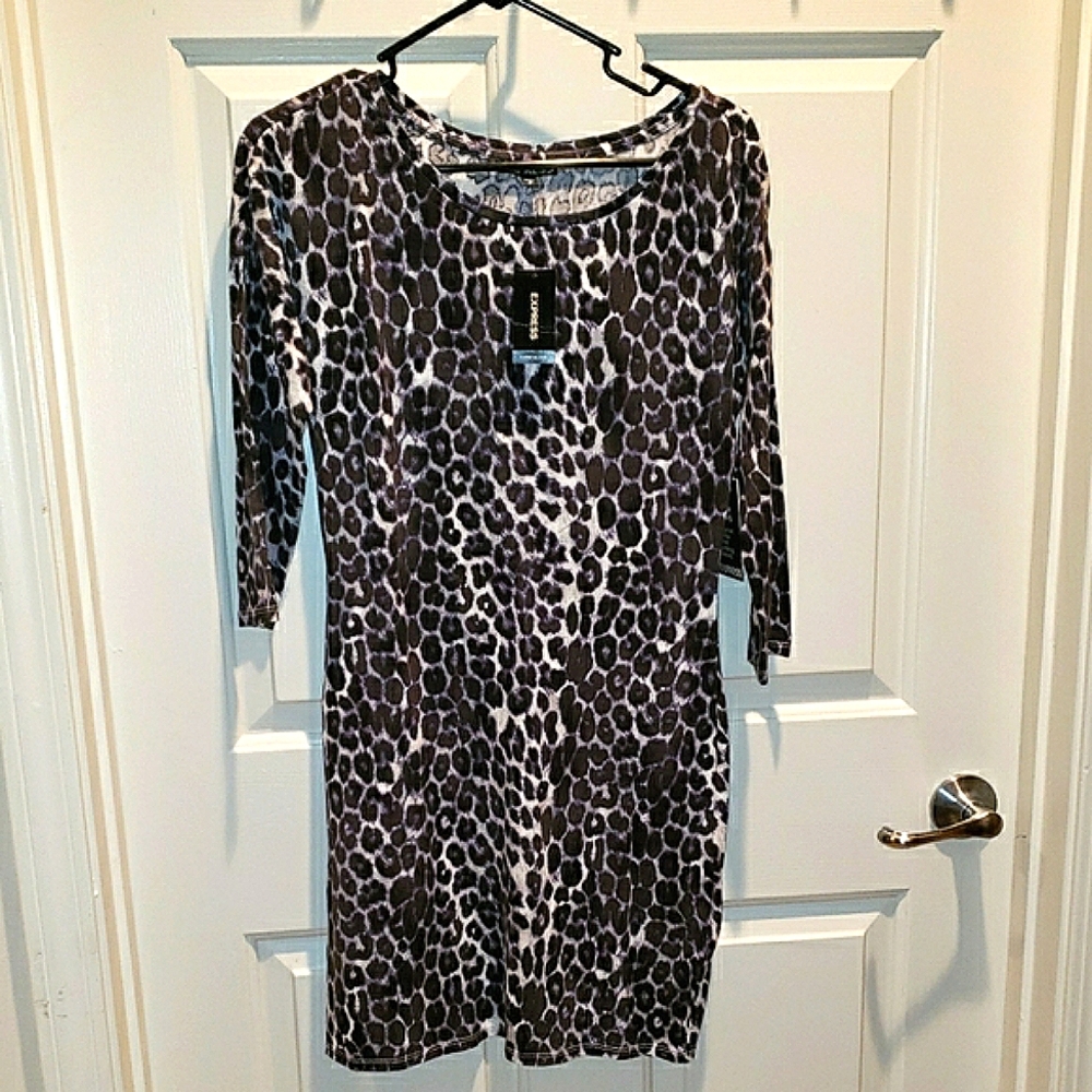Express Animal Print, Black/Gray, Size Small